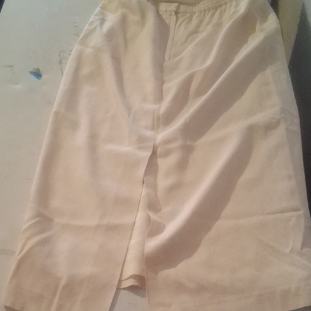 Marie St. Claire Vintage Beige Rayon Pencil Midi Skirt – Size 12. - Picture 3 of 6